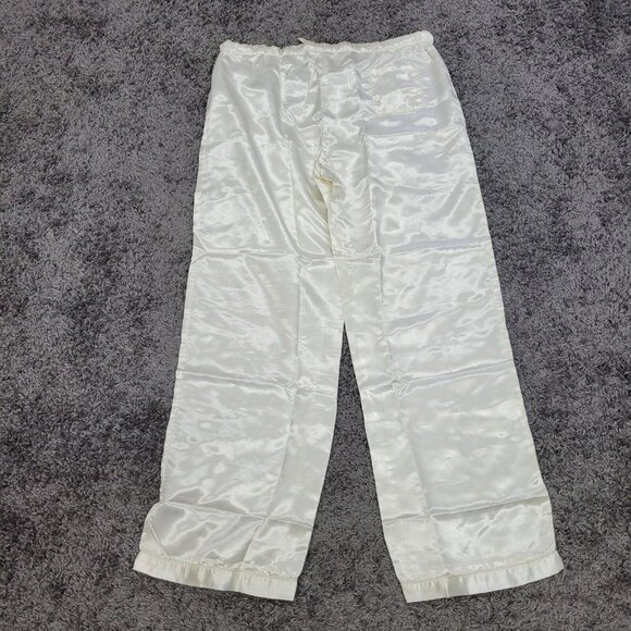 Ulta Size XL Intimates & Sleepwear 2 Piece Cream Satin Set Button Drawstring New - Picture 9 of 13